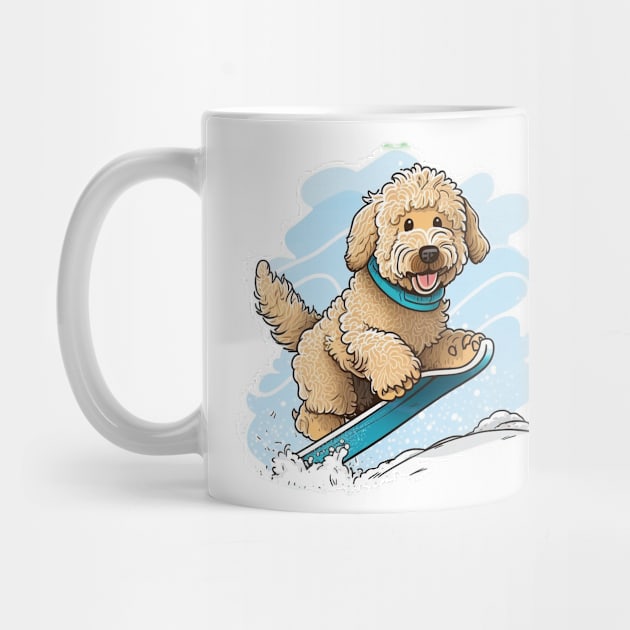 Feel Good Fashion: Snowboarding Labradoodle by Greenbubble